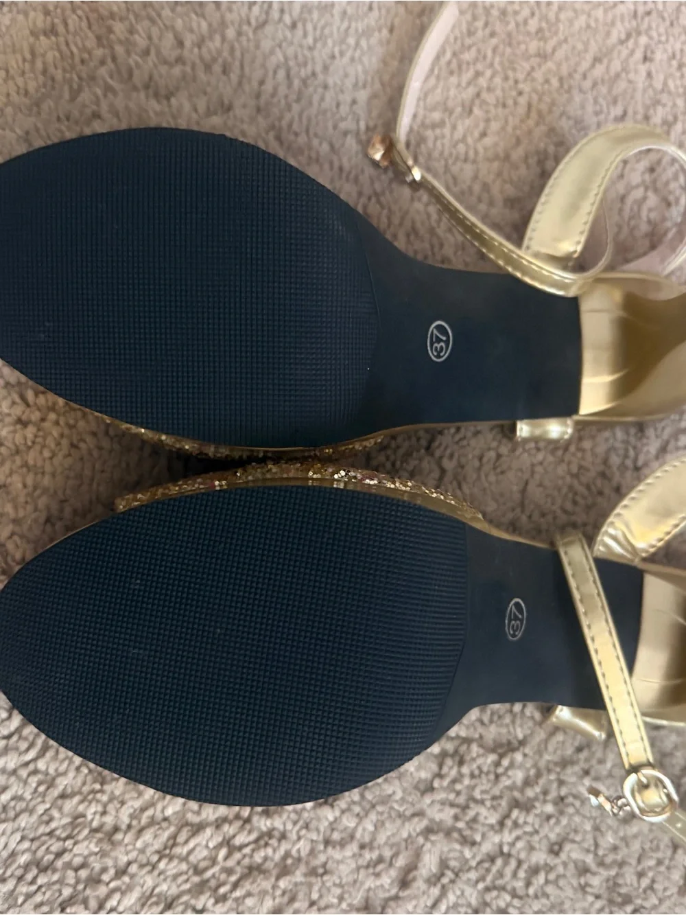 Gold Ankle-Strap Women’s Sandal